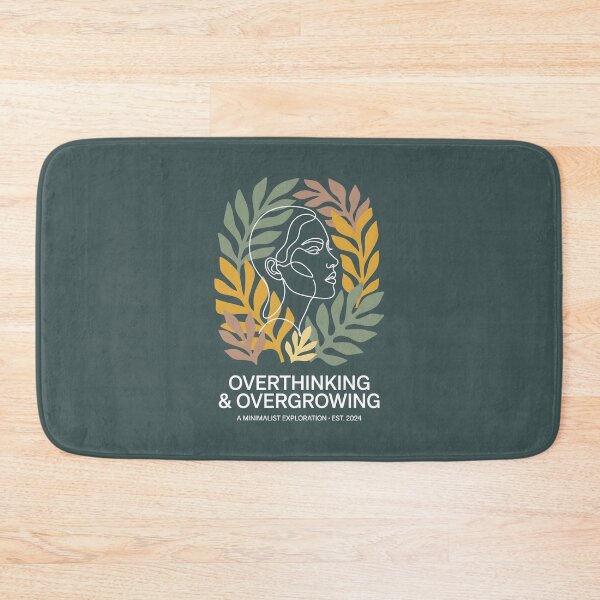 Item preview, Overthinking And Overgrowing Line Art Face Botanical Leaves Minimal designed and sold by SplashTastic.