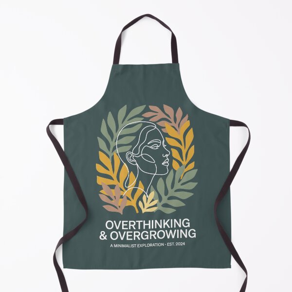 Item preview, Overthinking And Overgrowing Line Art Face Botanical Leaves Minimal designed and sold by SplashTastic.