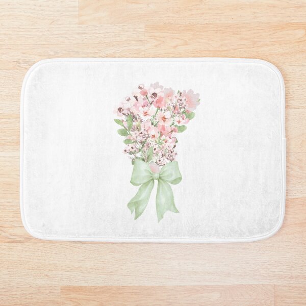 Item preview, Pink and Green Pastel Watercolor Flower Bouquet designed and sold by PrettiPrintts.