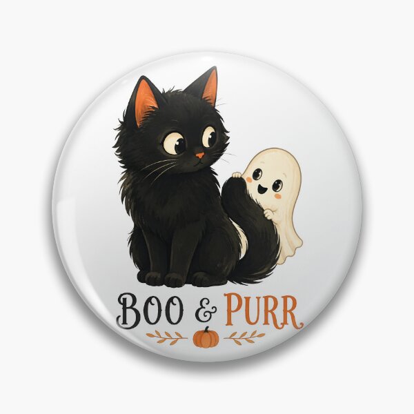 Item preview, Boo And Purr Black Cat Ghost Halloween designed and sold by Sovereign Supply Co..