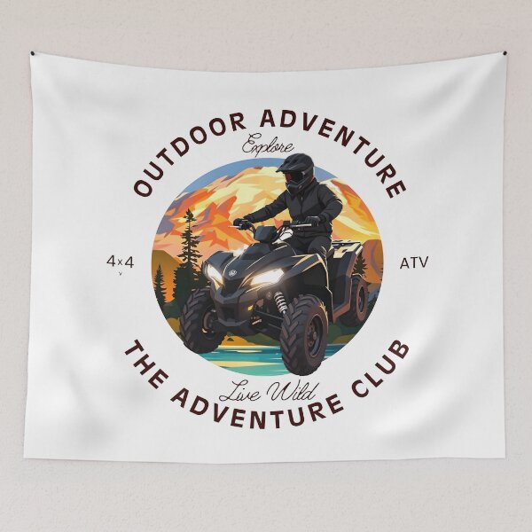Item preview, ATV Adventure Club | Retro Off-Road Vintage T-Shirt Design designed and sold by Spirit of Siam.