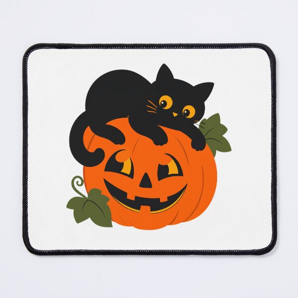 Item preview, Pumpkin Halloween and Black Cat designed and sold by PurrfectHome.