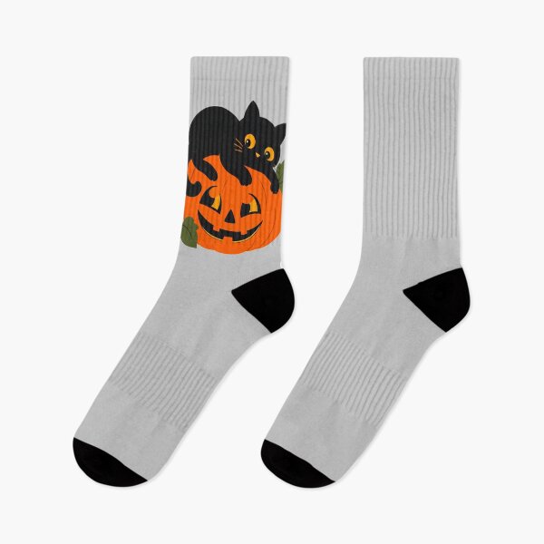 Item preview, Pumpkin Halloween and Black Cat  designed and sold by PurrfectHome.
