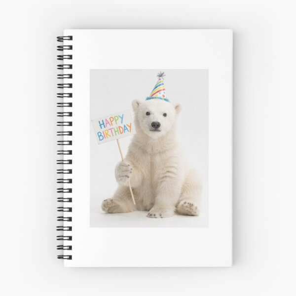 Item preview, Polar bear happy birthday placard placards cute kawaii party hat adorable meme memes designed and sold by CheeseBlueprint.