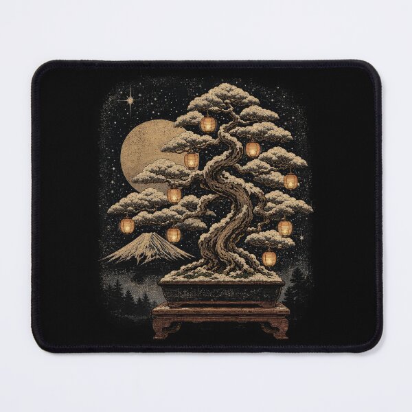 Item preview, Snowy Christmas Bonsai Tree With Festive Lanterns designed and sold by NSB-Design.