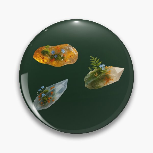 Item preview, Enchanted Botanical Crystals - Moss & Wildflowers in Resin designed and sold by Yasmine Mohammed.