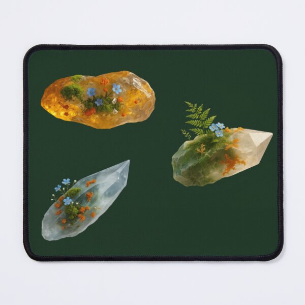 Item preview, Enchanted Botanical Crystals - Moss & Wildflowers in Resin designed and sold by Yasmine Mohammed.