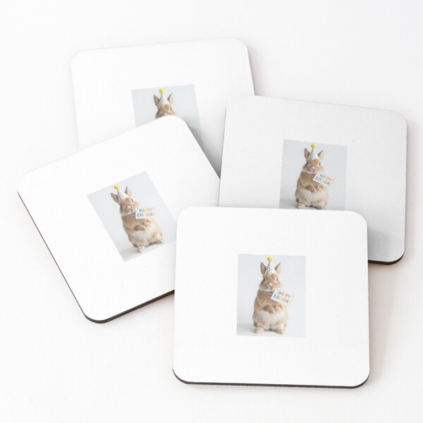Item preview, Rabbit happy birthday placard placards cute kawaii party hat adorable meme memes designed and sold by CheeseBlueprint.