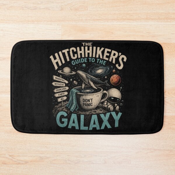 Item preview, Retro Cosmic Galaxy Hitchhiker Towel Design designed and sold by Shakhbata-1.