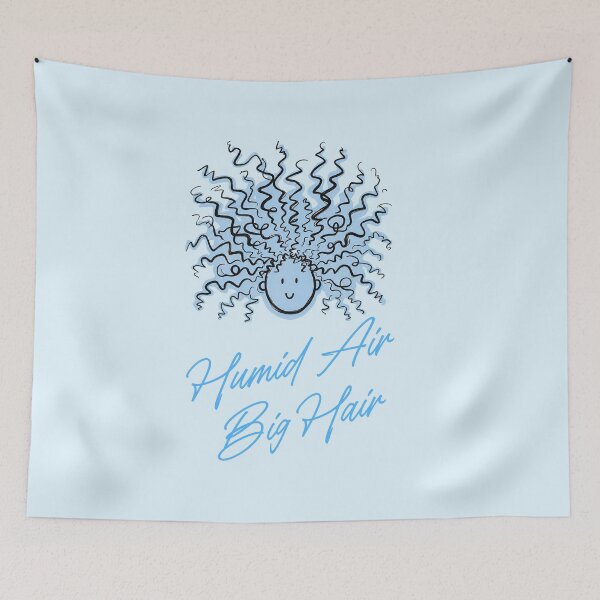 Item preview, Blue HUMID AIR BIG HAIR Summer Humor Messy Hair designed and sold by JaymeOctober.