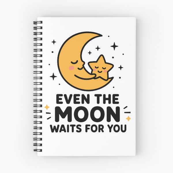 Item preview, Even the Moon Waits for You | Minimal Romantic Moon & Star Love Sticker designed and sold by Lovestickerco.