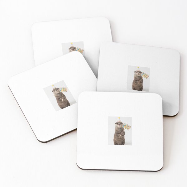 Item preview, Otter happy birthday placard placards cute kawaii party hat adorable meme memes designed and sold by CheeseBlueprint.