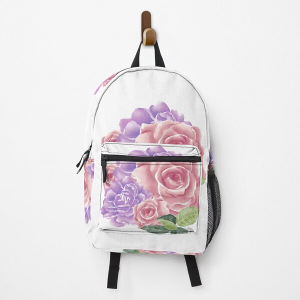Item preview, Pink and Purple Pastel Watercolor Rose Bouquet designed and sold by PrettiPrintts.
