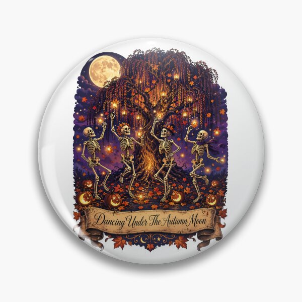 Item preview, Dancing Under The Autumn Moon Skeleton Halloween designed and sold by Sovereign Supply Co..