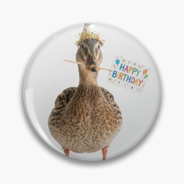 Item preview, Duck happy birthday placard placards cute kawaii party hat adorable meme memes designed and sold by CheeseBlueprint.