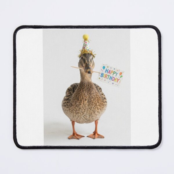 Item preview, Duck happy birthday placard placards cute kawaii party hat adorable meme memes designed and sold by CheeseBlueprint.