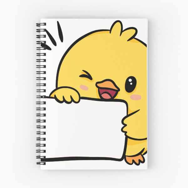 Item preview, Cute Winking Yellow Chick holding Blank Sign | Kawaii Bird Sticker designed and sold by LYAN-STORE.