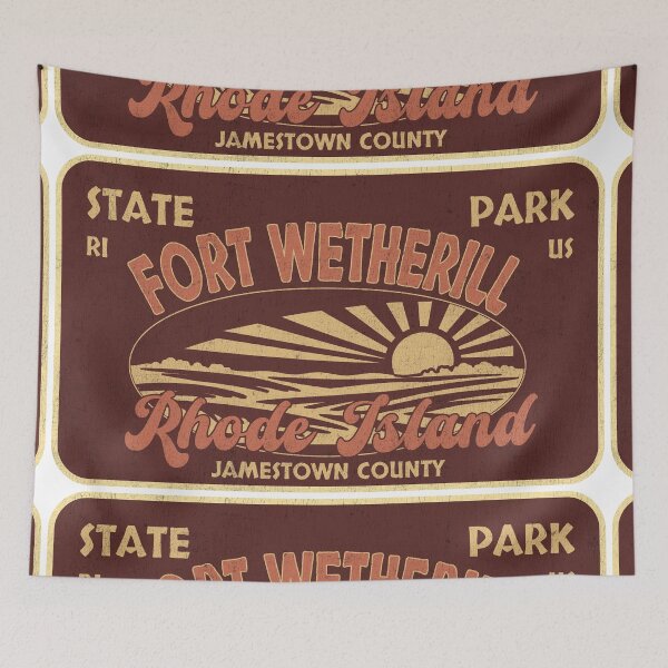 Item preview, Fort Wetherill State Park, Jamestown County, Rhode Island, badge design designed and sold by Wanderful-roads.