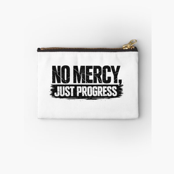 Item preview, NO MERCY, JUST PROGRESS – Distressed Streetwear Typography | Motivational Grunge Vector Design designed and sold by Trendykunnu.