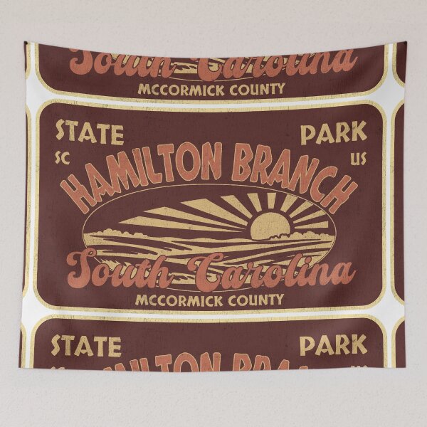 Item preview, Hamilton Branch State Park, McCormick County, South Carolina, badge design designed and sold by Wanderful-roads.