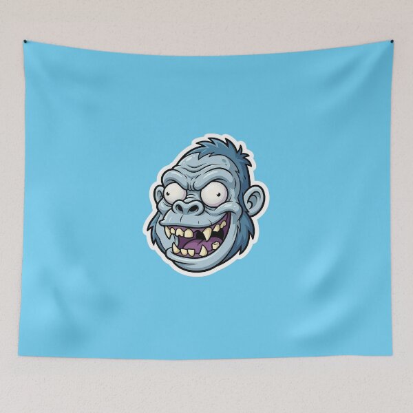 Item preview, Zombie Shark Cartoon Sticker 1 | Funny Undead Shark Face | Creepy Cute Monster Ocean Art | Horror Halloween Die Cut Sticker designed and sold by Bhaskar Digital Art.