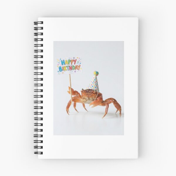 Item preview, Crab happy birthday placard placards cute kawaii party hat adorable meme memes designed and sold by CheeseBlueprint.