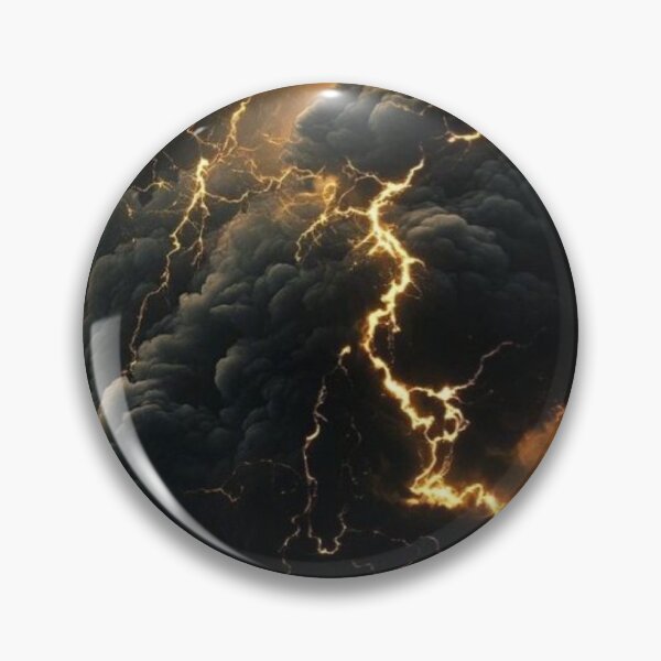Item preview, Golden Lightning Storm | Dramatic Dark Thunder Clouds designed and sold by LYAN-STORE.