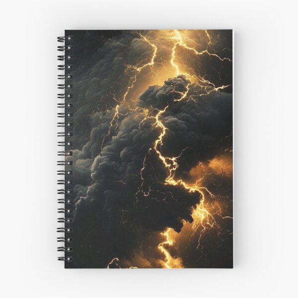 Item preview, Golden Lightning Storm | Dramatic Dark Thunder Clouds designed and sold by LYAN-STORE.