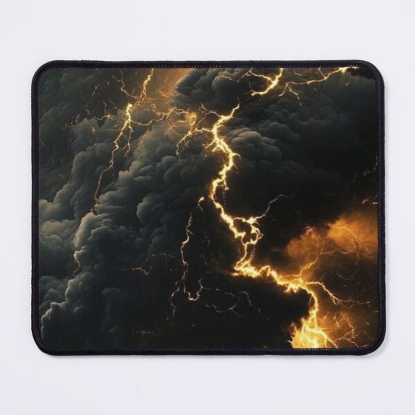Item preview, Golden Lightning Storm | Dramatic Dark Thunder Clouds designed and sold by LYAN-STORE.