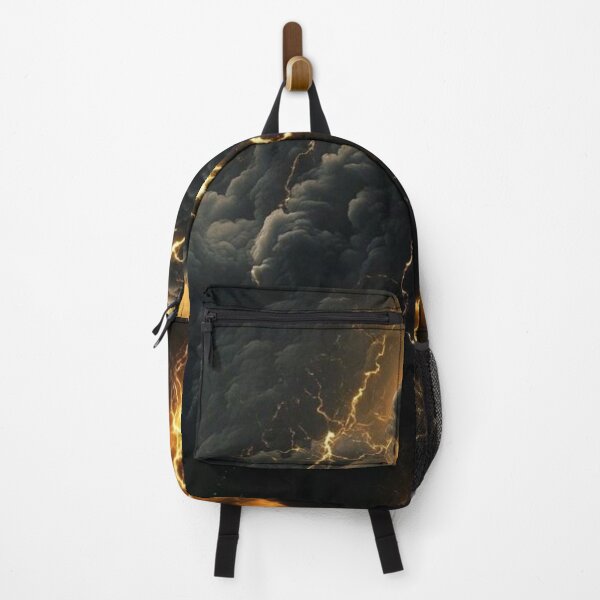 Item preview, Golden Lightning Storm | Dramatic Dark Thunder Clouds designed and sold by LYAN-STORE.
