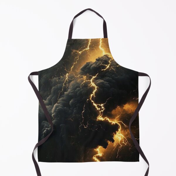 Item preview, Golden Lightning Storm | Dramatic Dark Thunder Clouds designed and sold by LYAN-STORE.