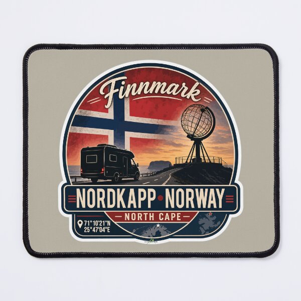Item preview, Nordkapp North Cape Norway Campervan RV Sticker TShirt 18 designed and sold by OuterShellUK.