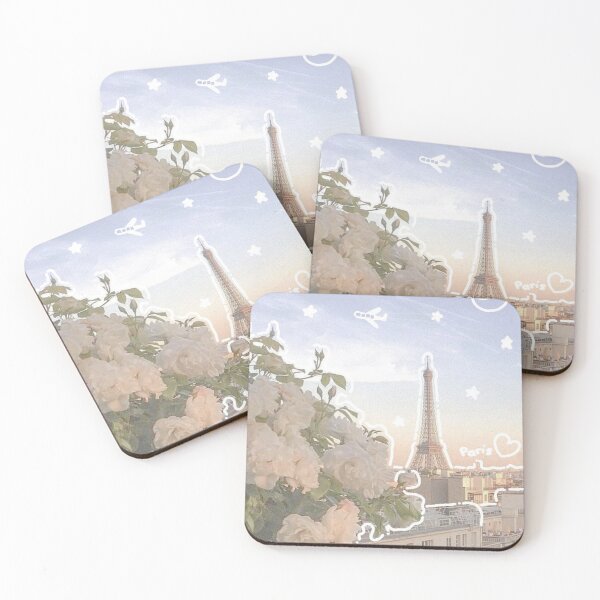 Item preview, Dreamy Paris Aesthetic | Eiffel Tower Pastel Sky & Floral Cityscape Illustration designed and sold by Rohinirohi029.