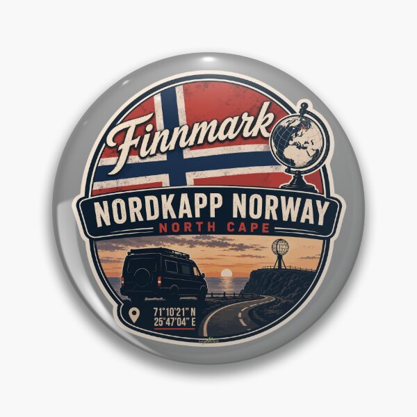 Item preview, Nordkapp North Cape Norway Campervan RV Sticker TShirt 19 designed and sold by OuterShellUK.