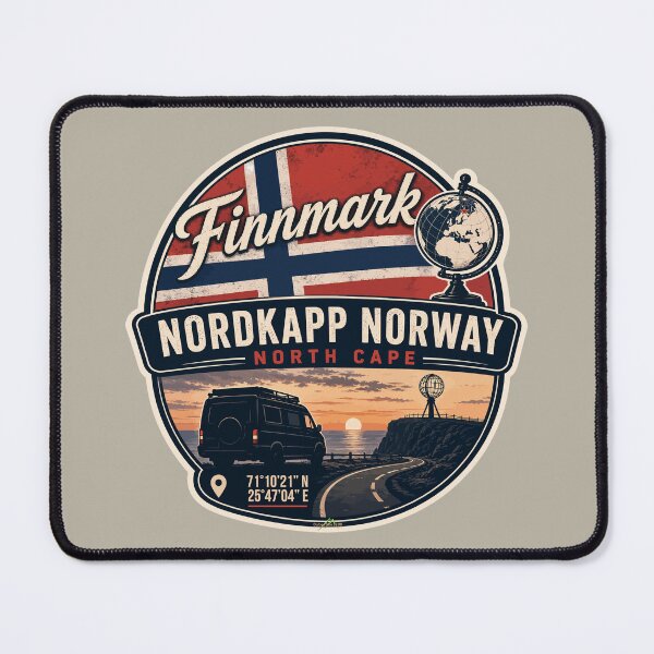 Item preview, Nordkapp North Cape Norway Campervan RV Sticker TShirt 19 designed and sold by OuterShellUK.