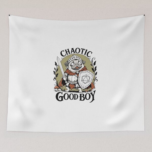 Item preview, Pug knight dungeons and dragons chaotic good boy adventure designed and sold by oliviamaer.