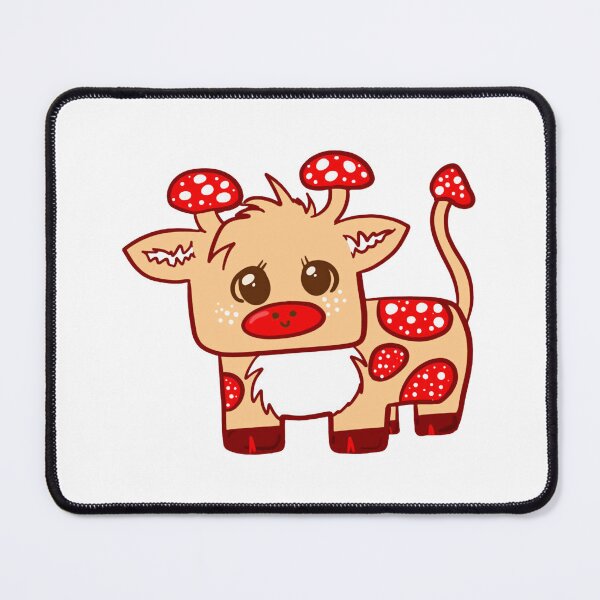 Item preview, Mooooooshroom Cow Cute Kawaii Red Mushroom Cattle Design designed and sold by SaturnClub.