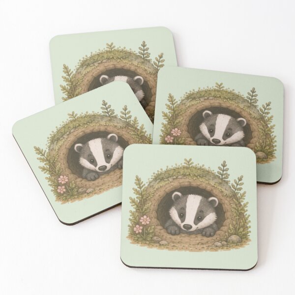 Item preview, Peekaboo Badger designed and sold by MellowMunchkins.