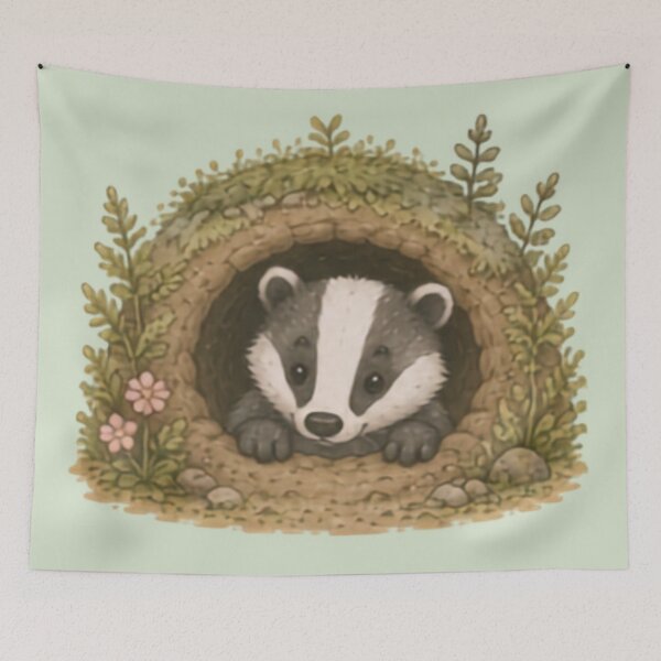 Item preview, Peekaboo Badger designed and sold by MellowMunchkins.