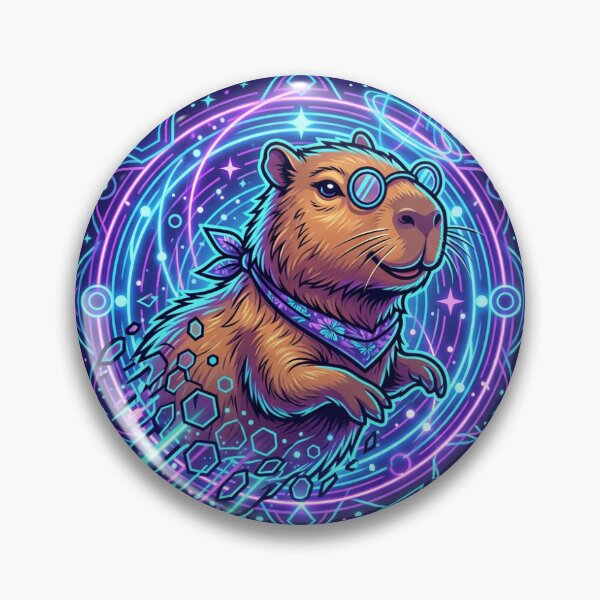 Item preview, Quantum Capybara Portal - Aesthetic Sticker & Phone Grip Design designed and sold by Design Lab Studio.