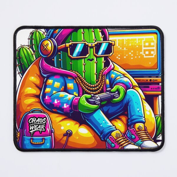 Item preview, SPYKEBYTE – Hacker Gamer Cactus (Front print) designed and sold by ChaosWear84.
