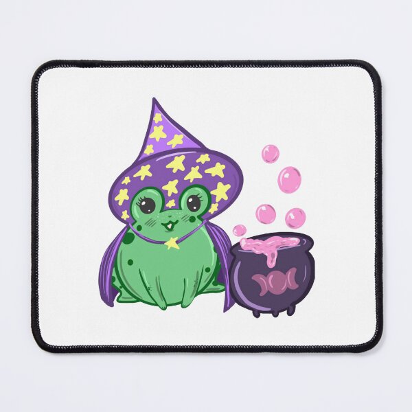 Item preview, Kawaii Frog Witch Cute Spooky Wizard Potion Jar Graphic designed and sold by SaturnClub.