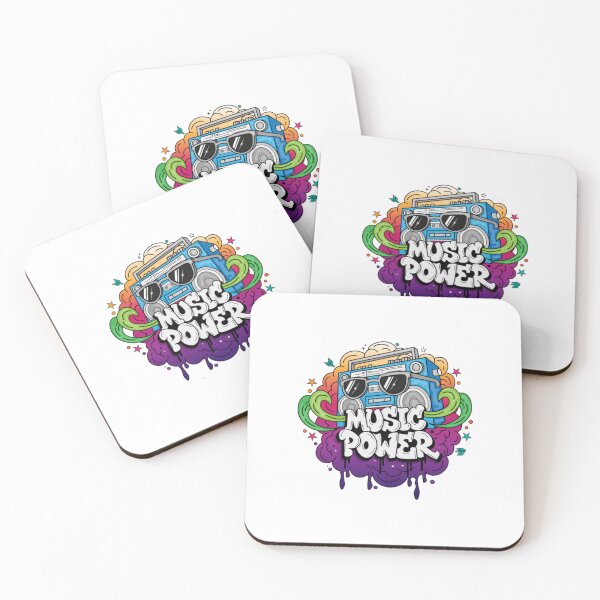 Item preview, Music Power Graffiti Letters Illustration designed and sold by LogosArts.