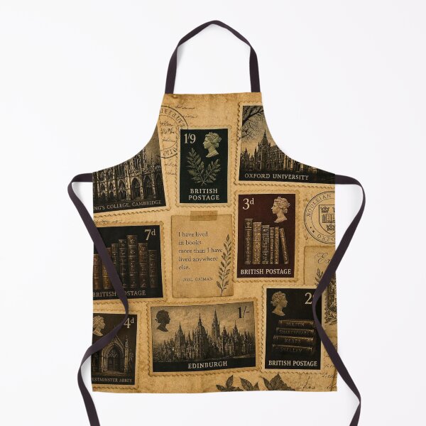 Item preview, Dark Academia Vintage British Stamps Collage | Oxford Cambridge Library Aesthetic designed and sold by lavanya11.