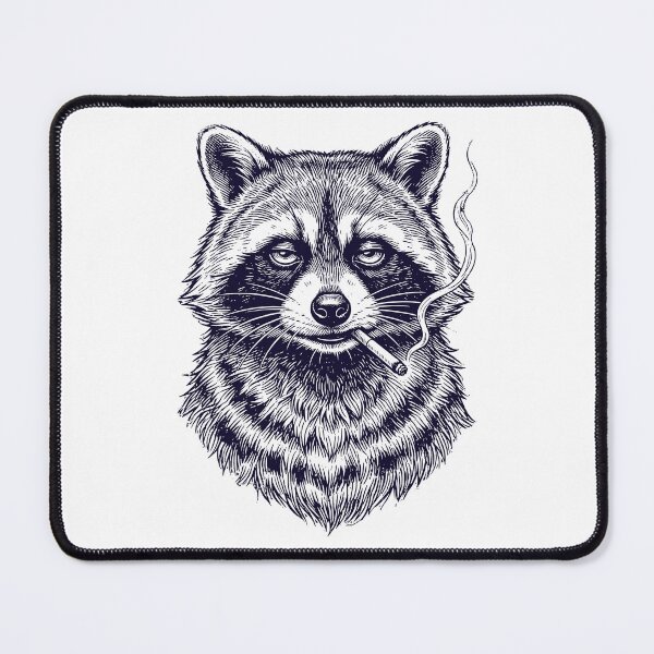 Item preview, Cool Raccoon Smoking Funny Trash Panda designed and sold by dudelinart.
