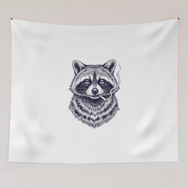 Item preview, Cool Raccoon Smoking Funny Trash Panda designed and sold by dudelinart.