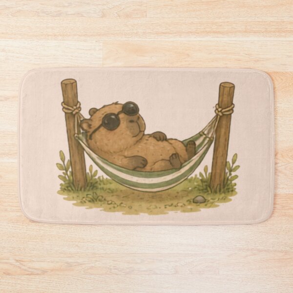 Item preview, Hammock Chill Capybara designed and sold by MellowMunchkins.