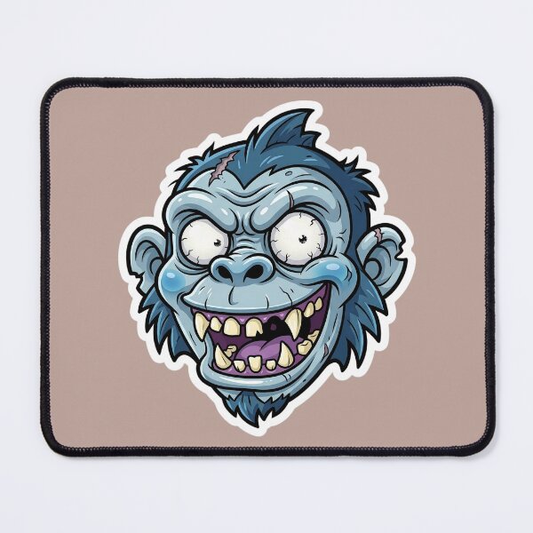 Item preview, Zombie Shark Cartoon Sticker 1 | Funny Undead Shark Face | Creepy Cute Monster Ocean Art | Horror Halloween Die Cut Sticker designed and sold by Bhaskar Digital Art.