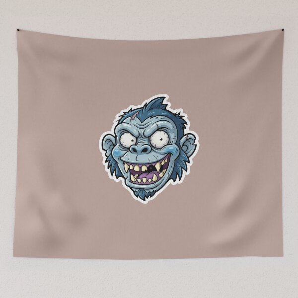 Item preview, Zombie Shark Cartoon Sticker 1 | Funny Undead Shark Face | Creepy Cute Monster Ocean Art | Horror Halloween Die Cut Sticker designed and sold by Bhaskar Digital Art.