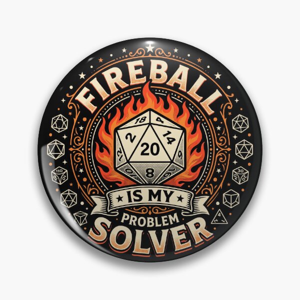 Item preview, Vintage D20 Fireball Is My Problem Solver Funny TTRPG designed and sold by AdyKurniawan.